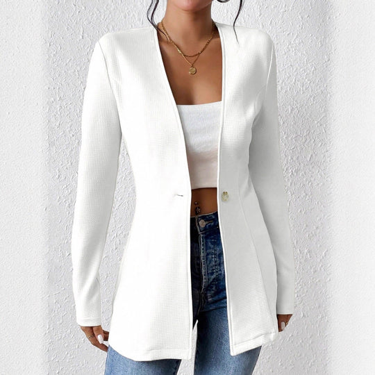 Damen elegante Blazerjacke mit asymmetrischem Schnitt
