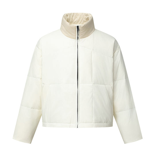 Unisex Boxy-Pufferjacke mit Stehkragen in Kontrastoptik und quadratischer Steppung Shop Nory