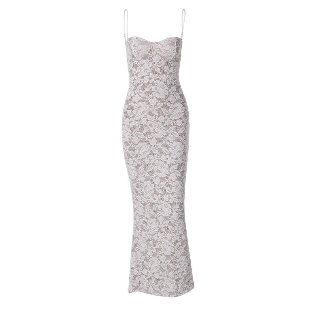 Damen Elegantes Spitzenabendkleid mit tailliertem Schnitt und raffinierten Details Shopnory