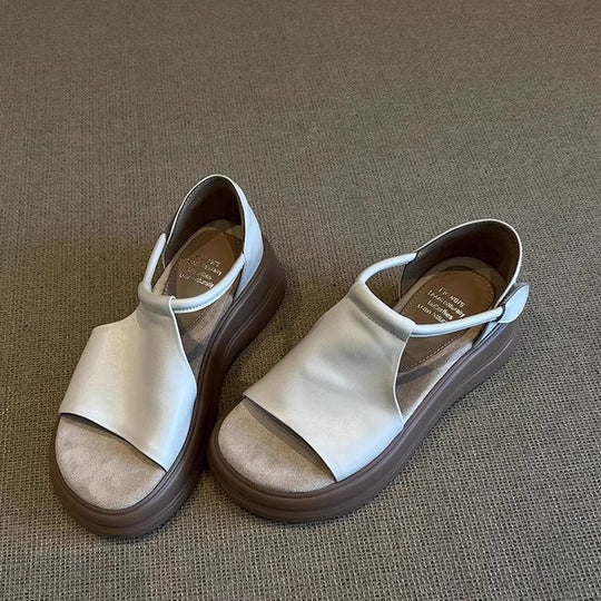 Damen bequeme Sandalen mit elastischem Riemen und komfortablem Fußbett