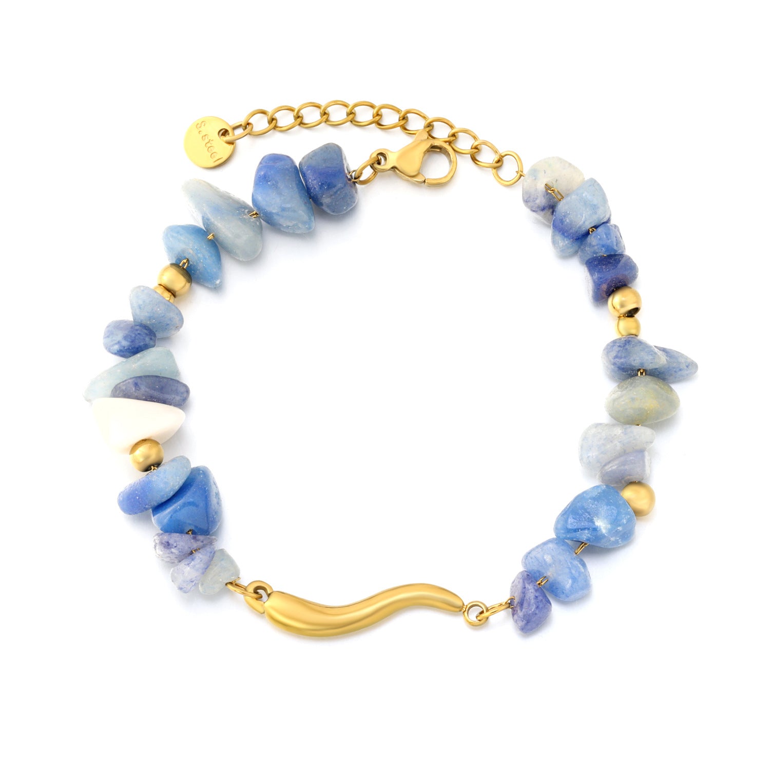Damen stilvolles Armband mit natürlichen Kristallen und funkelnden Akzenten Shop Nory