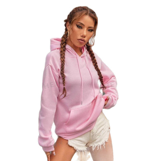 Damen nan cropped Oversize-Hoodie mit tiefer Schulterpartie, Kängurutasche und fleecegefüttertem Innenleben Shop Nory