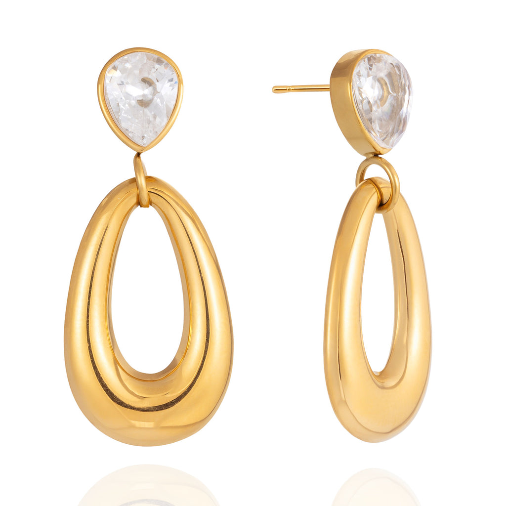 Damen Ohrhänger mit elegantem, tropfenförmigem Design und hypoallergener Edelstahlverarbeitung Shop Nory