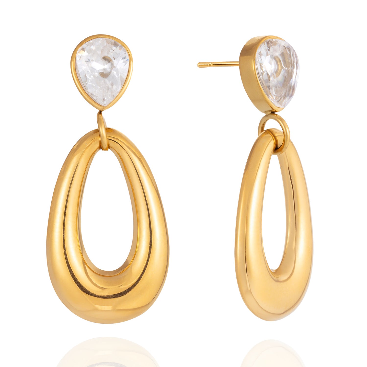 Damen Ohrhänger mit elegantem, tropfenförmigem Design und hypoallergener Edelstahlverarbeitung Shop Nory