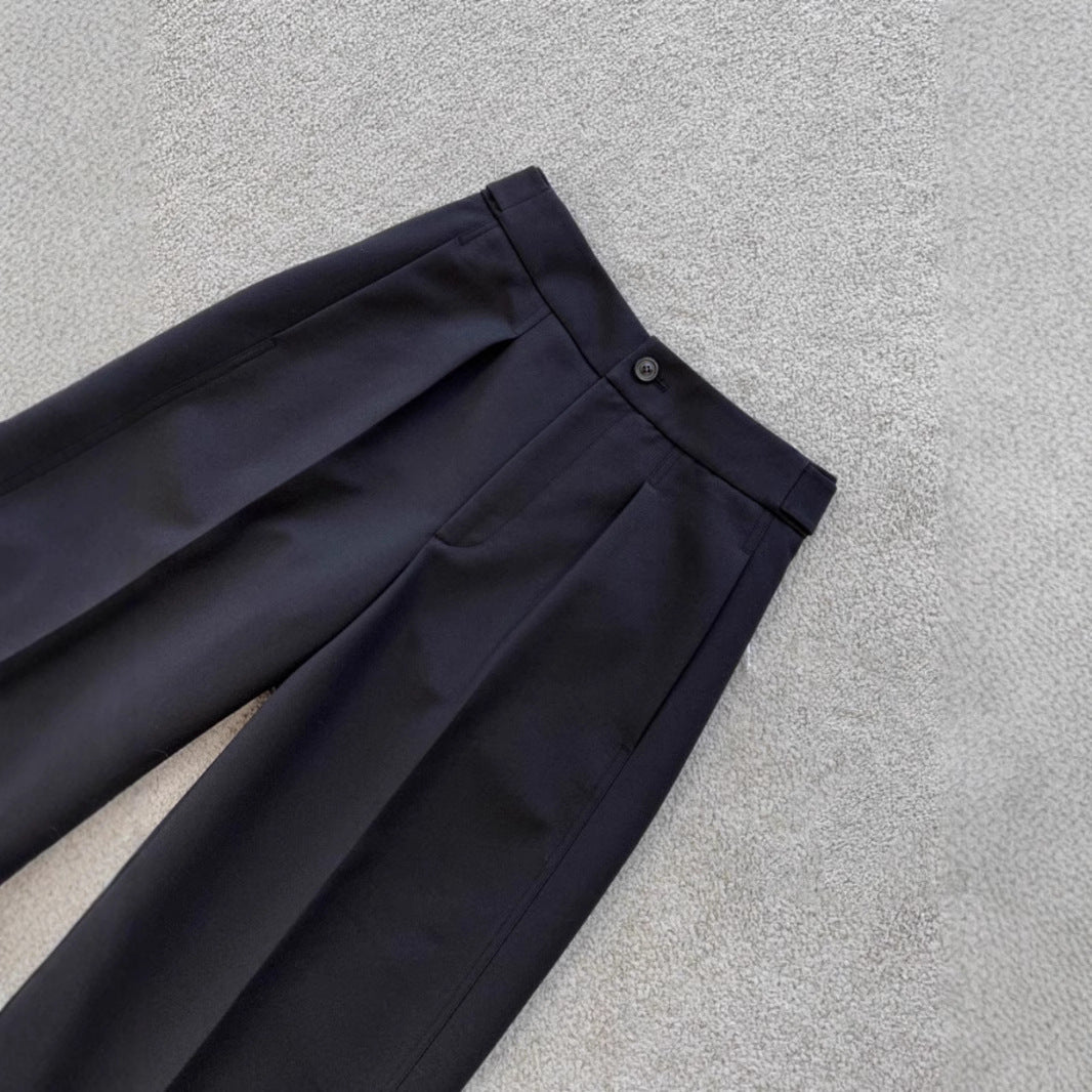 Damen Elegante weite Stoffhose mit Falten Shop Nory