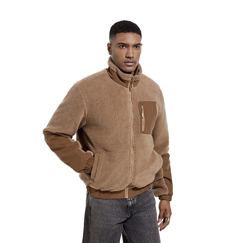 Herren Kuschelige Fleecejacke mit hohem Kragen Shop Nory