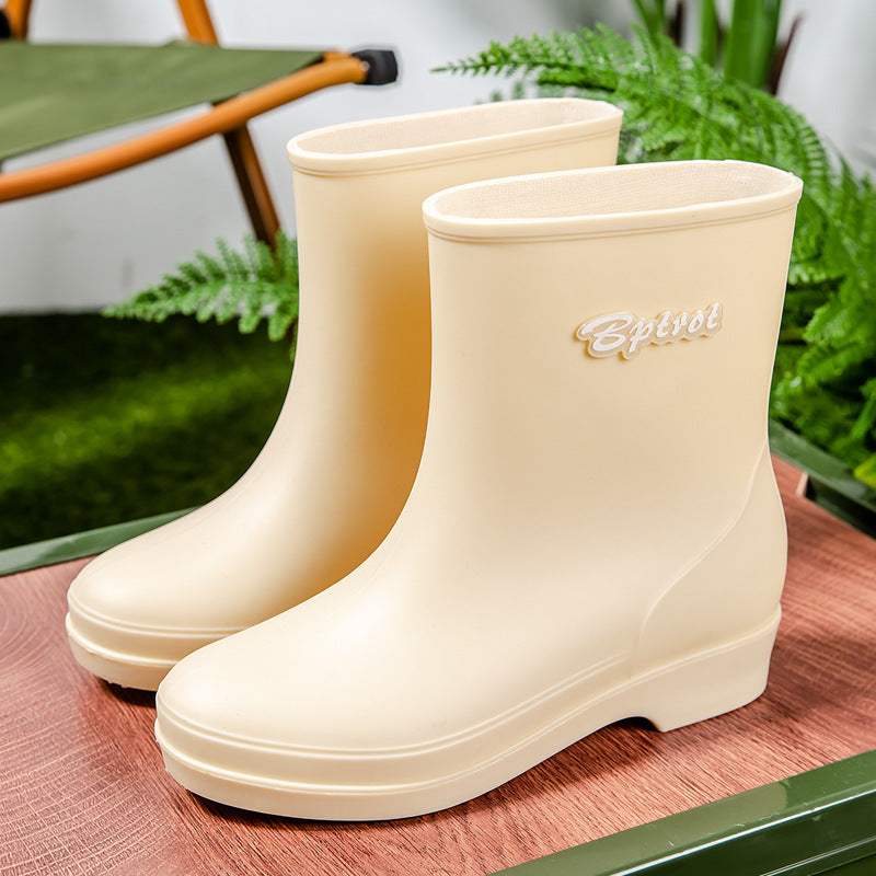 Damen Kurzschaftige Plateau-Gummistiefelette mit nahtloser Vollgummi-Konstruktion Shop Nory
