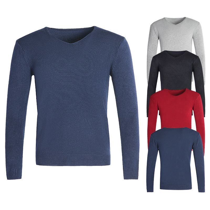 Herren klassischer V-Ausschnitt Pullover