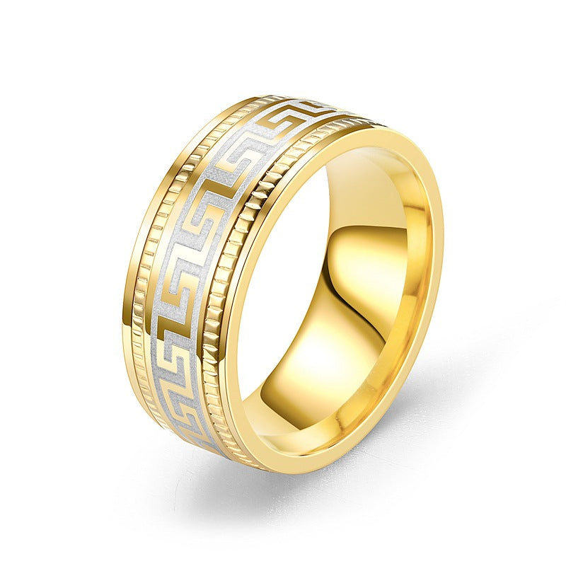 Herren Ring mit kunstvollem geometrischem Muster Shop Nory