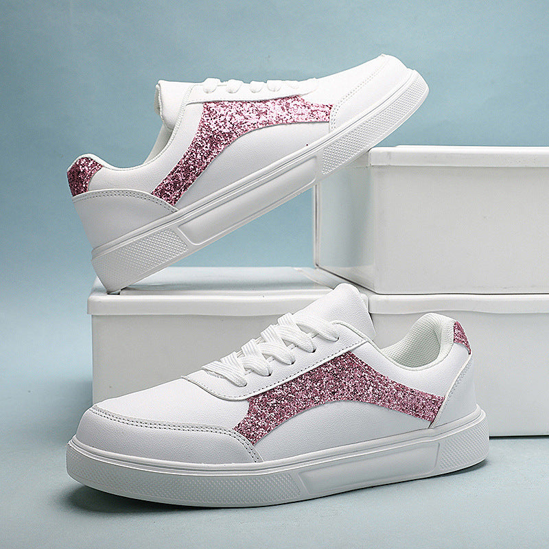 Damen Sportliche Sneakers mit Glitzer-Applikationen