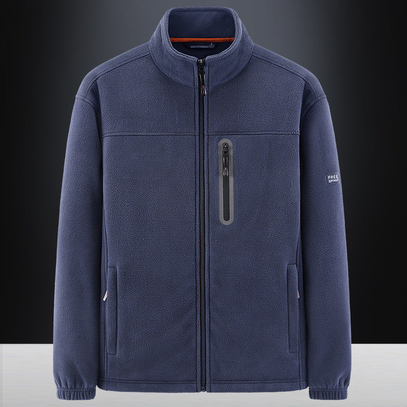 Herren technische Fleecejacke mit Polarstruktur, wasserabweisender Brusttasche und elastischen Bündchen Shop Nory