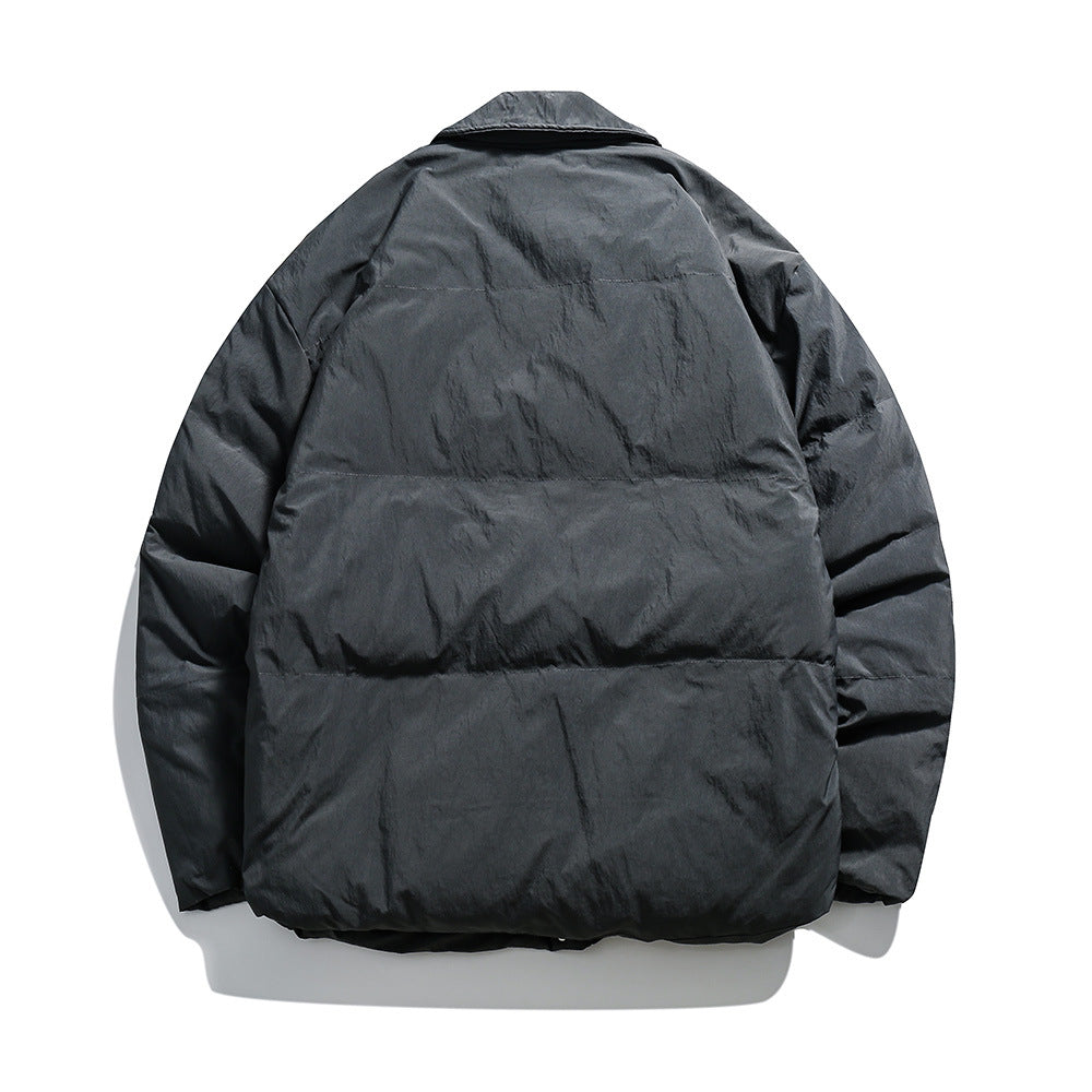 Unisex Boxy wattierte Hemdjacke mit großen Klapptaschen und Druckknopfverschluss Shop Nory