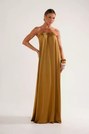 Elegantes Maxikleid mit Halsband