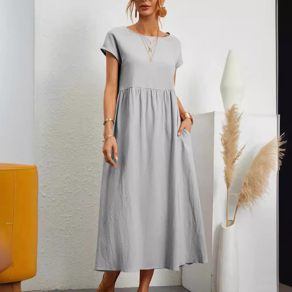 Damen Maxikleid aus leichtem, luftdurchlässigem Stoff