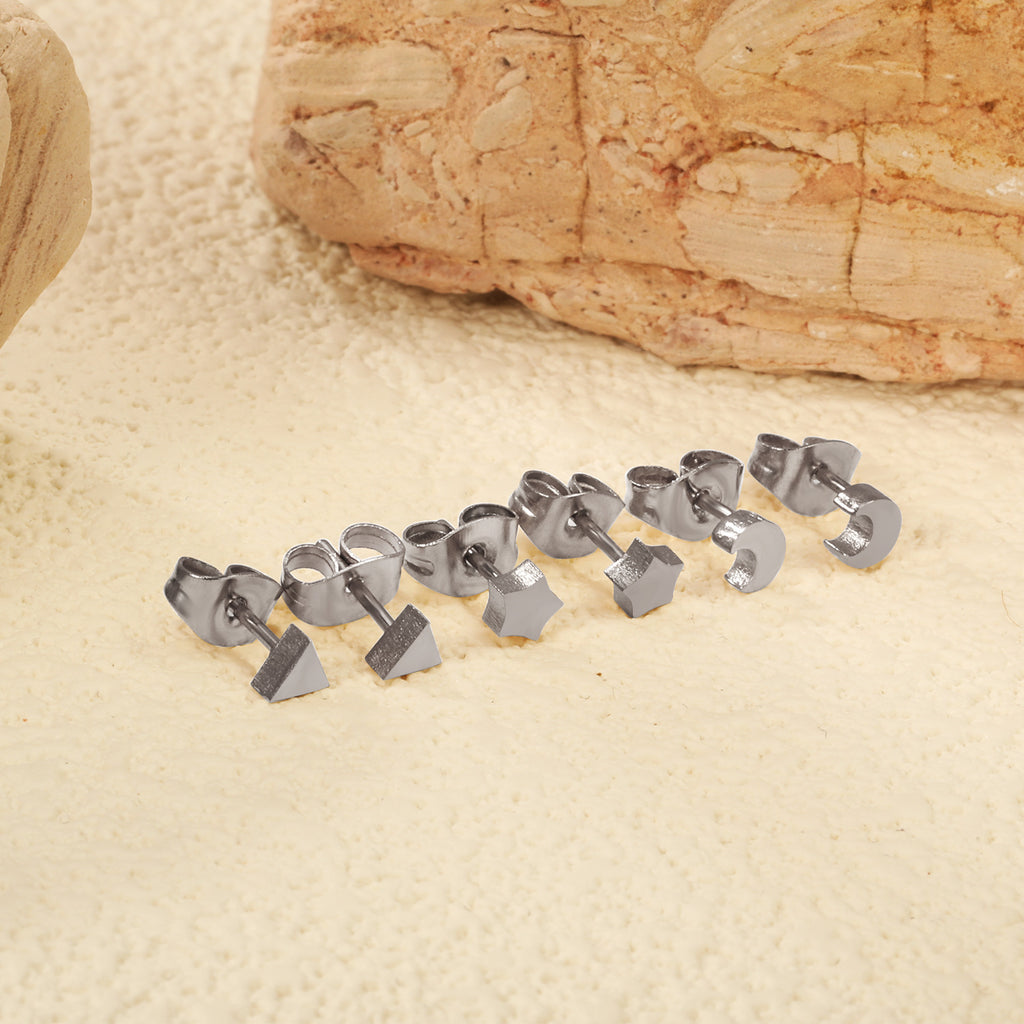 Damen Ohrstecker aus Edelstahl im modernen geometrischen Design Shop Nory