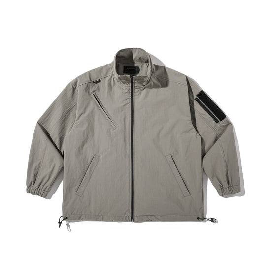 Unisex Leichtgewichtiger technischer Windparka mit Tunnelzug, Reißverschlusstaschen und Ärmel‑Utilitytasche Shop Nory