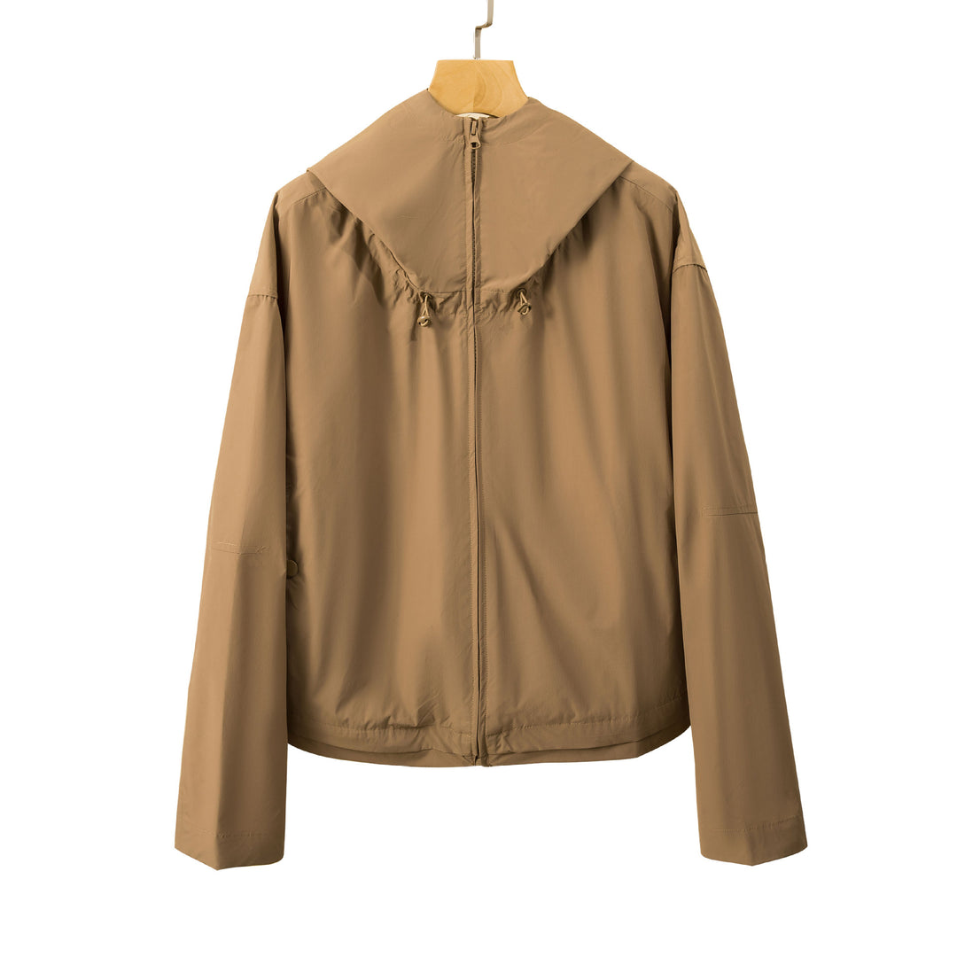 Damen Leichte wasserabweisende Kapuzenjacke Shop Nory