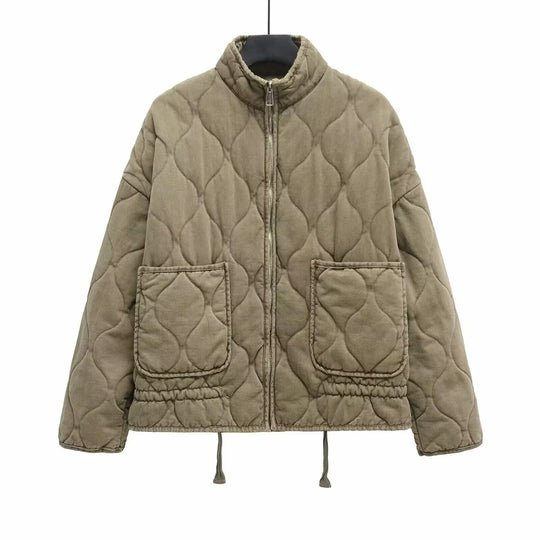 Damen Steppjacke mit Stehkragen, Kissensteppung und Tunnelzug Shop Nory