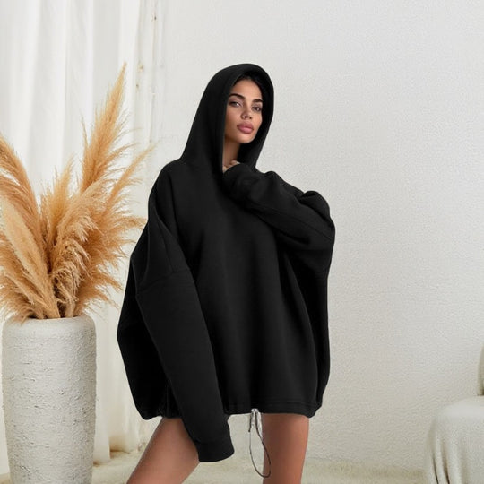 Damen Oversize-Kapuzenpullover mit verstellbarem Tunnelzugsaum Shop Nory