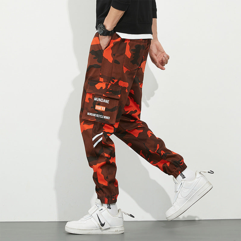 Herren Urbanes Camouflage-Jogger mit Utility-Taschen und elastischem Knöchelsaum Shop Nory