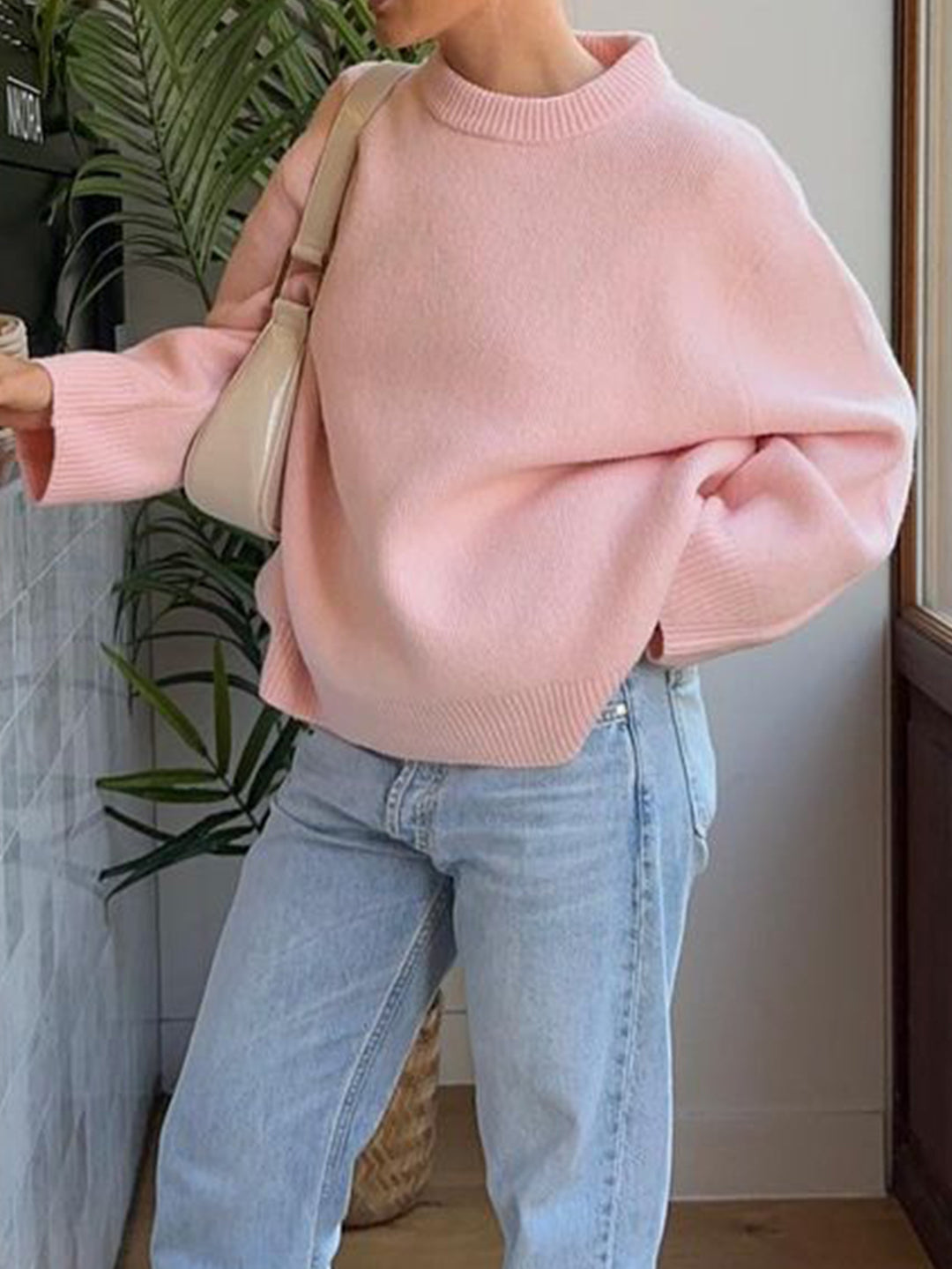 Damen nan oversize Rollkragenpullover mit breitem Rippkragen, voluminösen Ballonärmeln und verlängertem Bündchen Shop Nory
