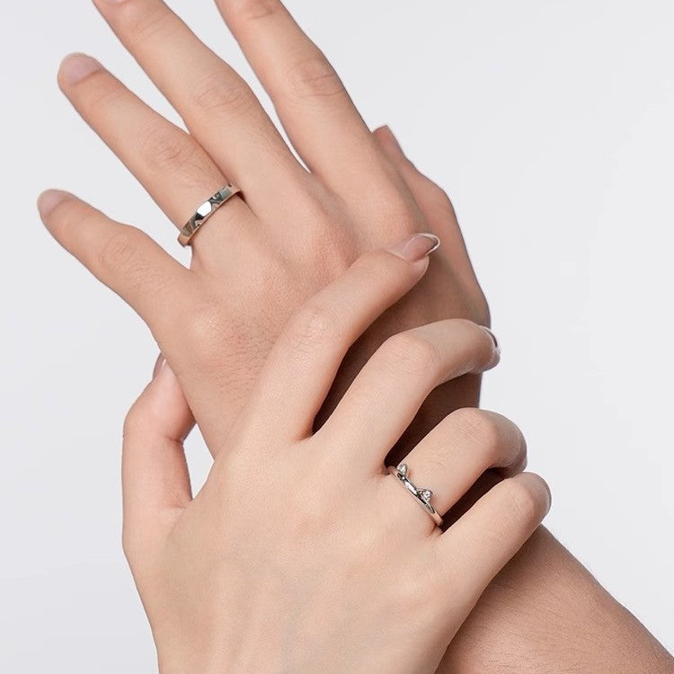 Damen Ring-Set mit kreativem Katzenmotiv und funkelnden Zirkonia Shop Nory