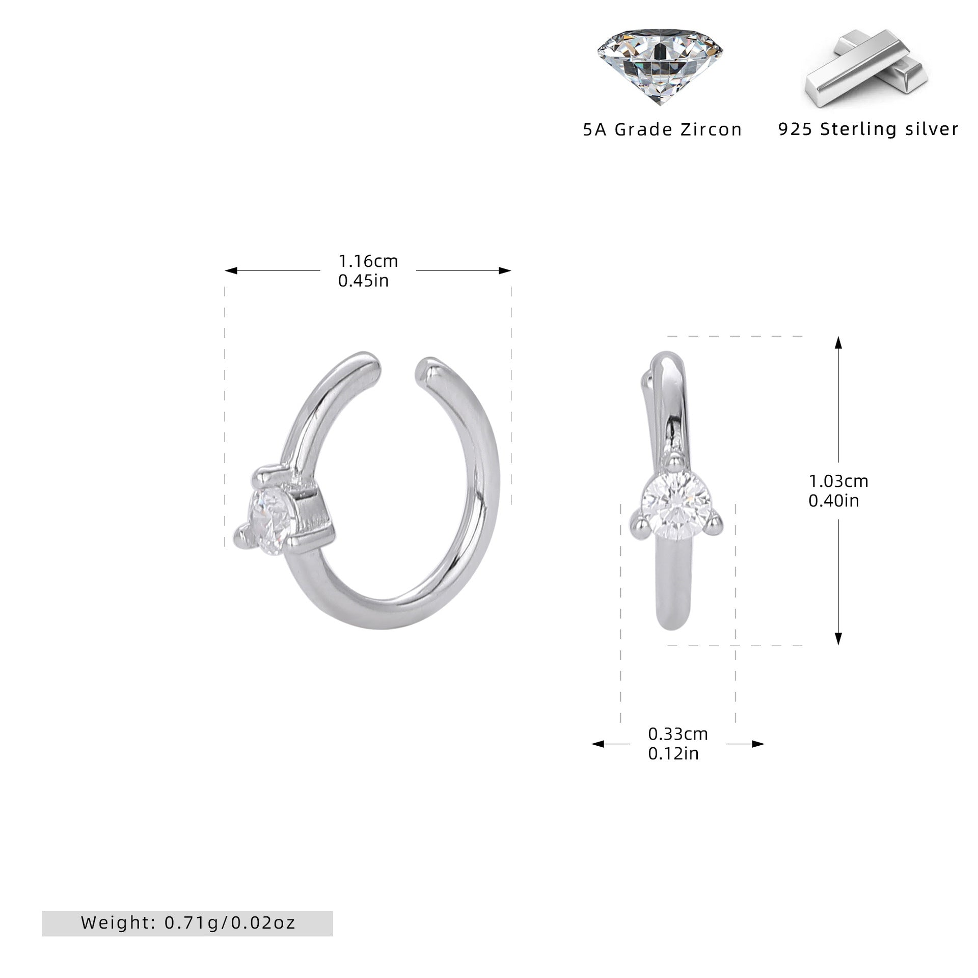 Damen Ohrhänger mit funkelndem 5A Zirkon aus hochwertigem 925 Sterling Silber Shop Nory