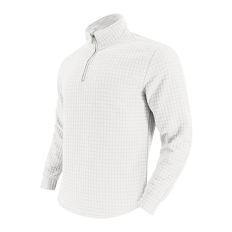 Herren Thermo-Fleecepullover mit Reißverschluss und strukturiertem Design