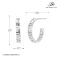 Damen Creolen mit modernem geometrischen Design aus 925 Sterling Silber Shop Nory
