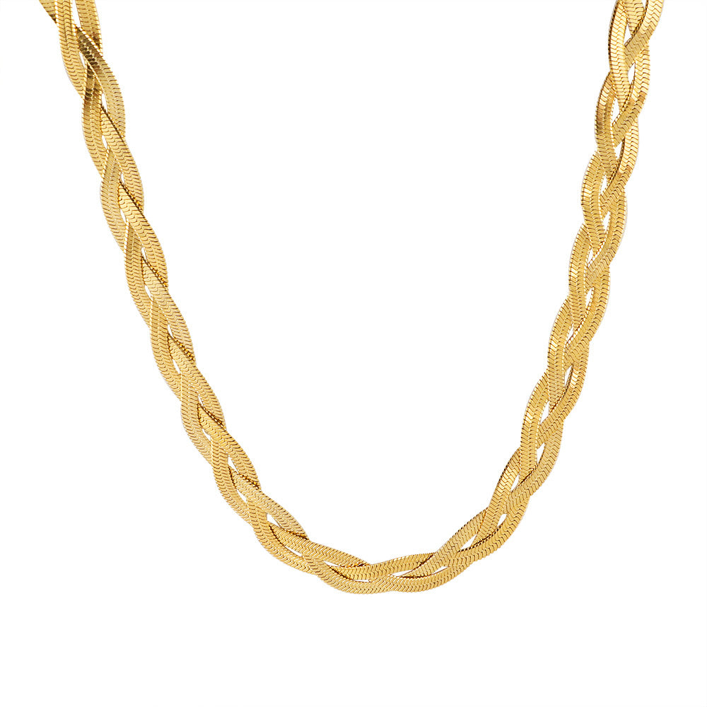 Damen elegante Halskette im geflochtenen Design Shop Nory