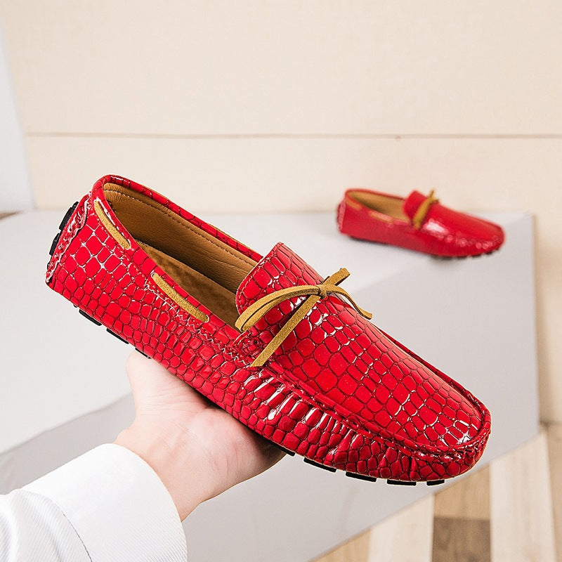 Damen lackierte Mokassin-Fahrerhalbschuhe mit Krokoprägung, weichem Lederfutter und profilierter Noppenlaufsohle Shop Nory