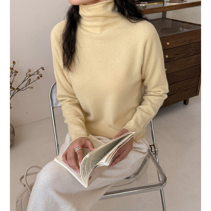 Damen Leichter Kaschmir-Mix Rollkragenpullover mit feinem Soft-Finish und schmaler Silhouette Shop Nory