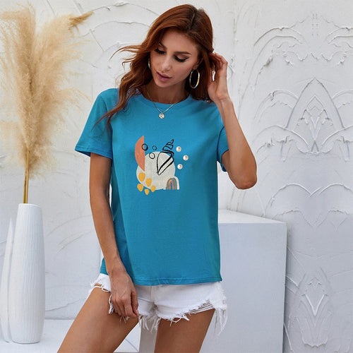 Damen Modernes T-Shirt mit Kunstmotiv Shop Nory
