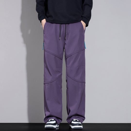 Herren Locker sitzende Cargo-Hose mit Tunnelzug, Knie-Panels und Multifachtaschen Shop Nory