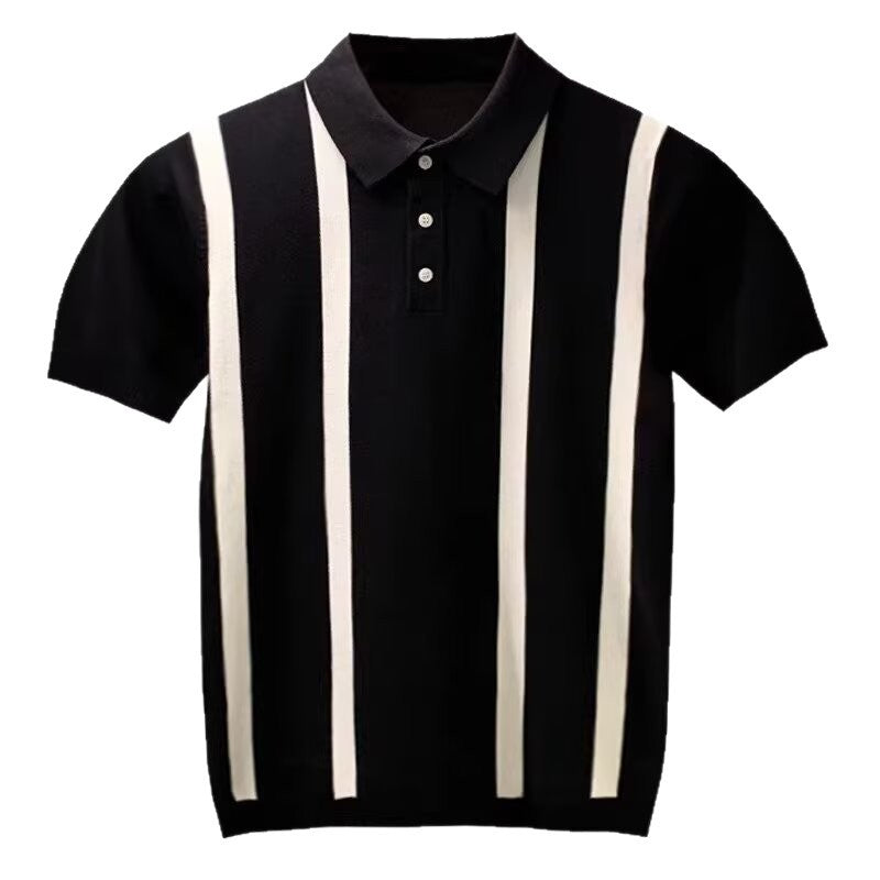 Herren Modisches Poloshirt mit Streifen Shop Nory
