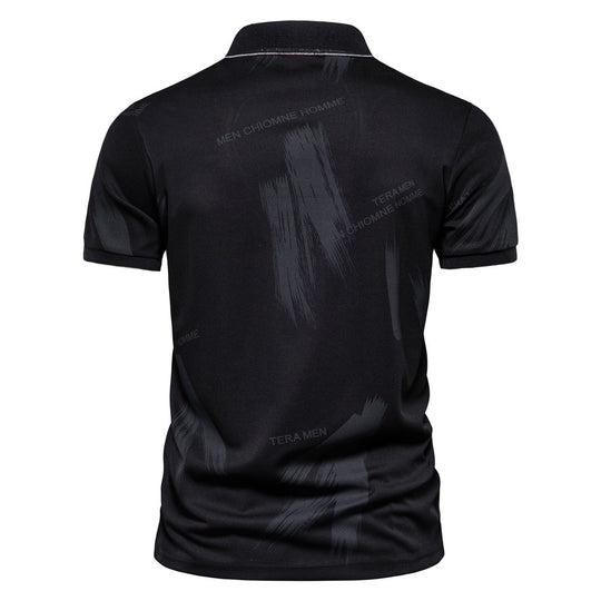 Herren Polo-Shirt mit modernem Grafikdesign und atmungsaktiver Baumwollmischung Shopnory