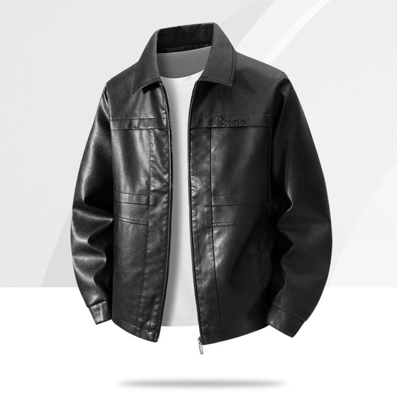 Herren Hochwertige Kunstlederjacke mit klassischem Schnitt Shop Nory