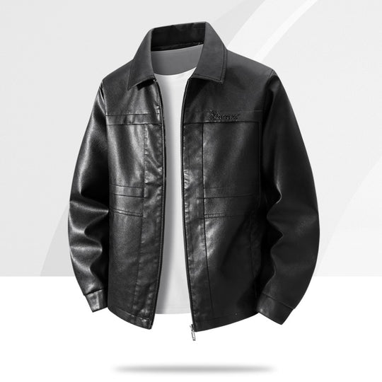 Herren Hochwertige Kunstlederjacke mit klassischem Schnitt Shop Nory