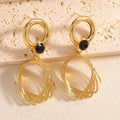 Damen Ohrringe mit elegantem, geschwungenem Drahtdesign Shop Nory