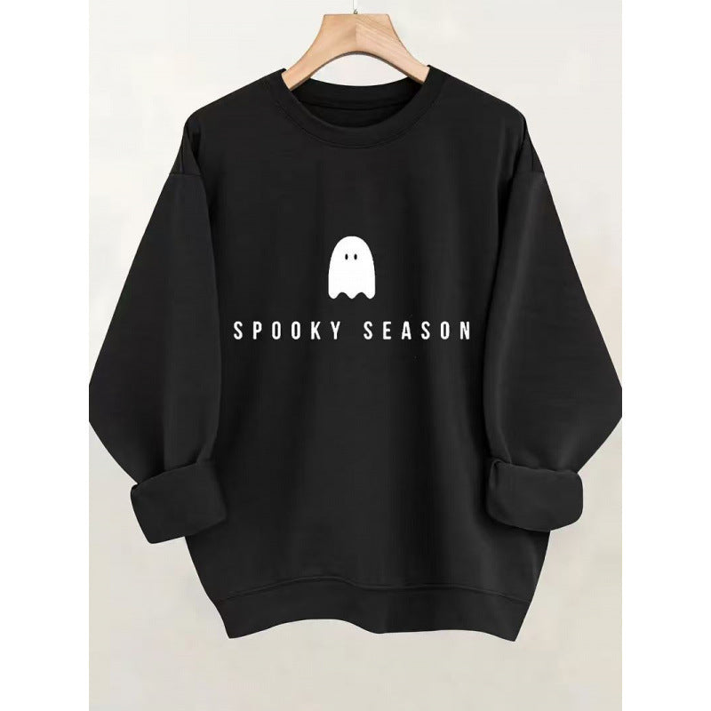 Unisex lässiges Halloween Sweatshirt mit Gespenst-Print und Oversize-Schnitt Shop Nory