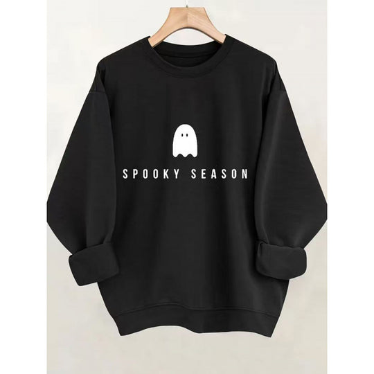 Unisex lässiges Halloween Sweatshirt mit Gespenst-Print und Oversize-Schnitt Shop Nory