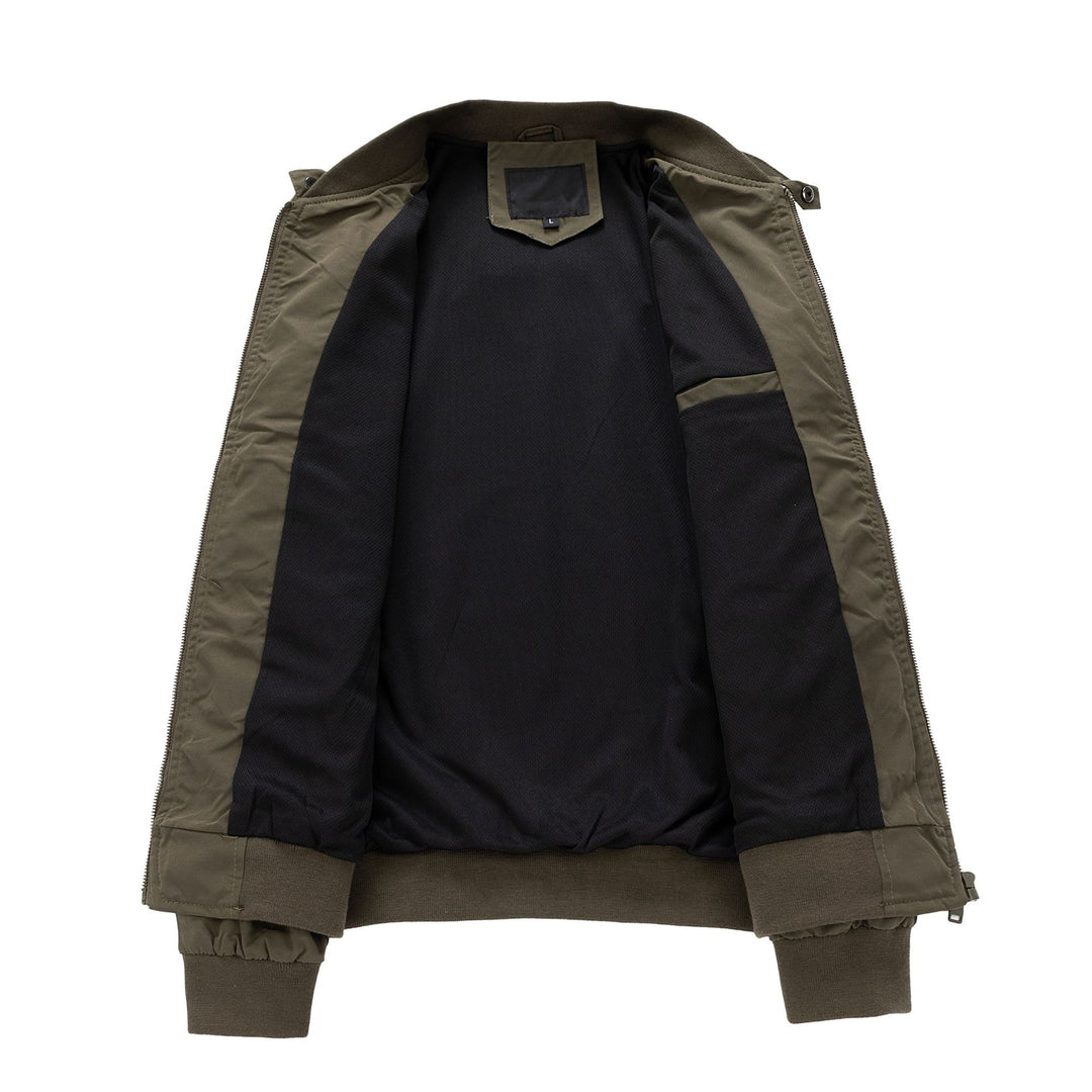 Herren Leichter Nylon-Bomber mit Rippbündchen Stehkragen und atmungsaktivem Meshfutter Shop Nory