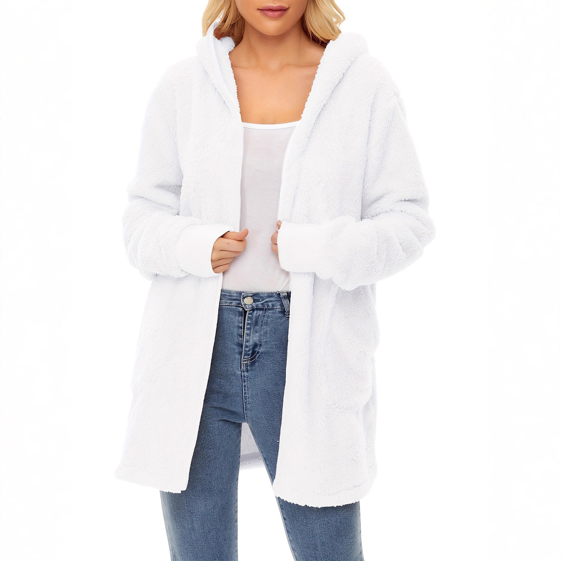 Damen weicher Fleece-Mantels
