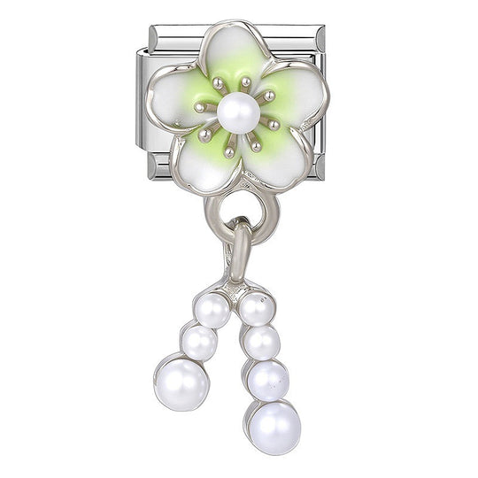 Zarte Schmetterling Charm-Link-Anhänger Aus Hochwertigem Edelstahl mit Kristallakzent