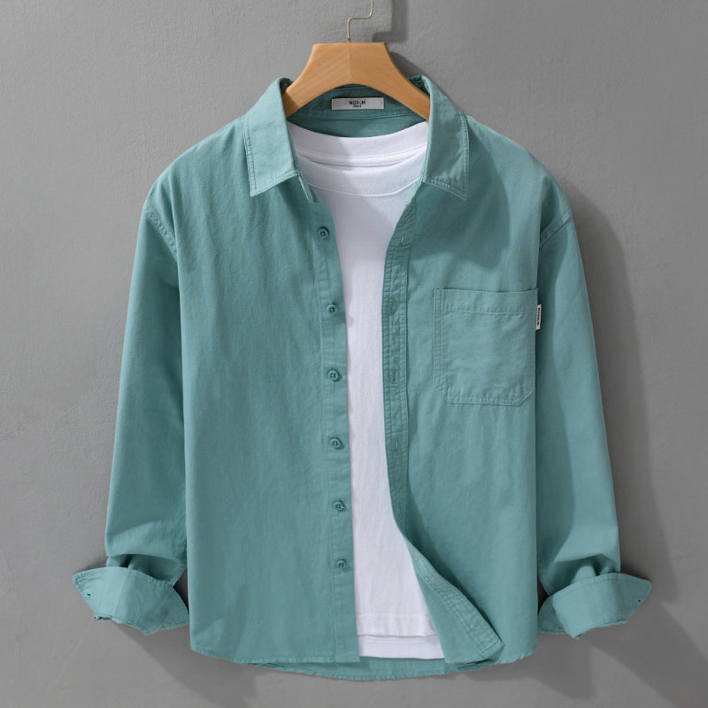 Herren Leichtes Baumwoll-Overshirt mit Brusttasche und Relaxed‑Fit Shop Nory