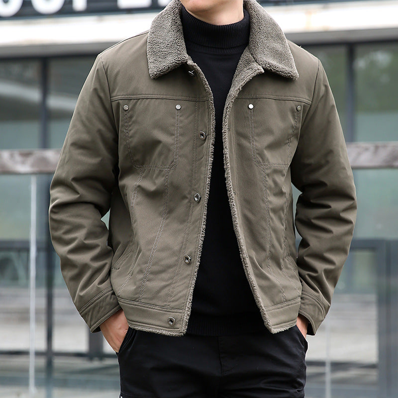 Herren Lässige Jacke mit Teddyfutter Shop Nory