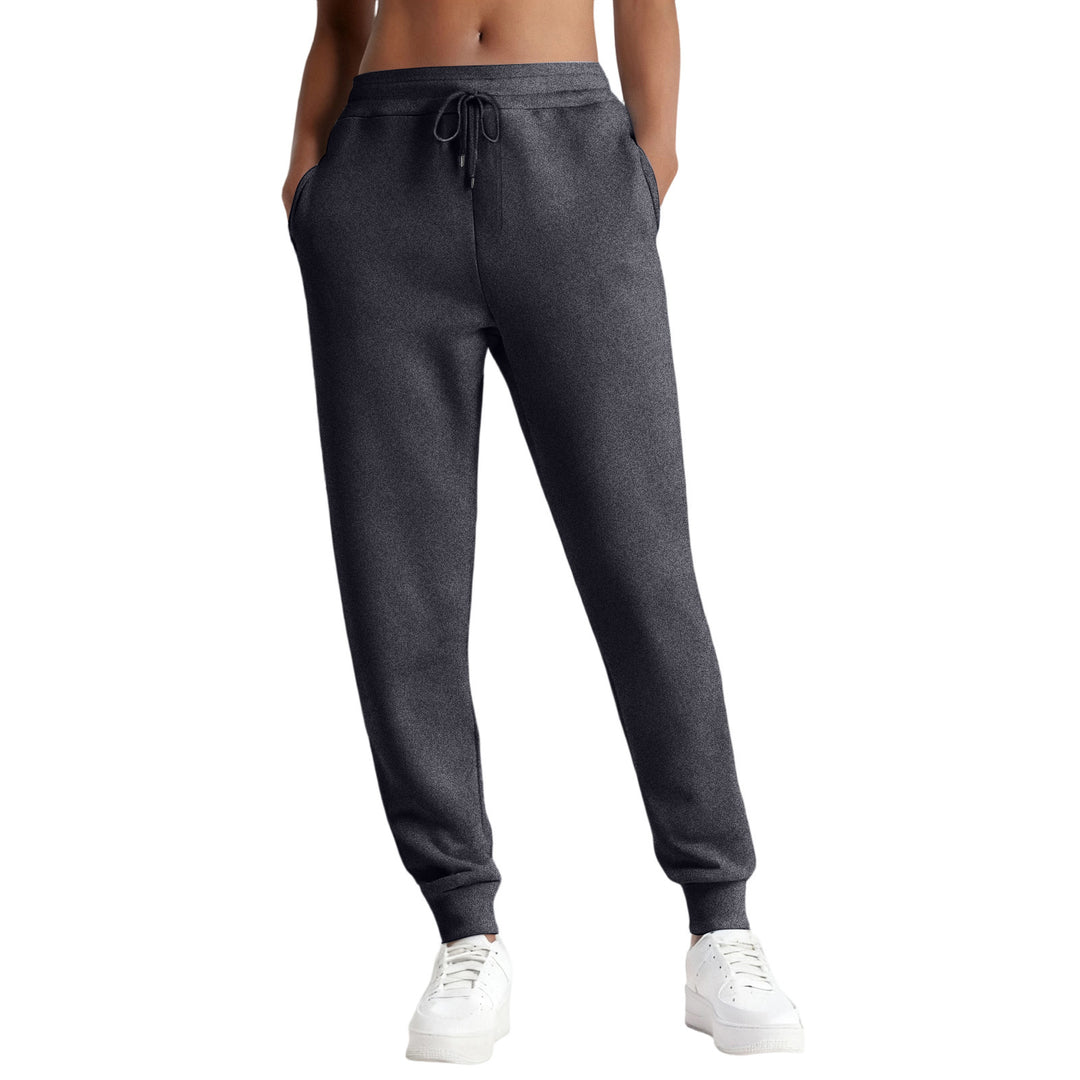 Damen nan schmale High‑Waist Sweat-Jogginghose mit hohem Komfortbund, verstellbarem Kordelzug und elastischen Knöchelbündchen Shop Nory