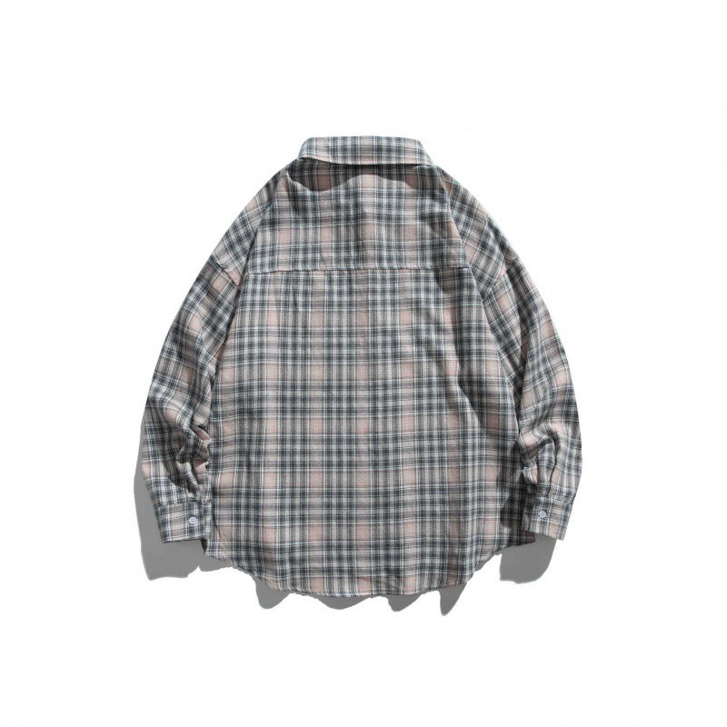 Unisex Oversize Karo‑Hemdjacke im Boxy‑Cut mit Brusttasche und abgerundetem Saum Shop Nory