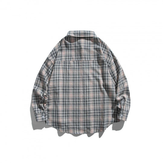 Unisex Oversize Karo‑Hemdjacke im Boxy‑Cut mit Brusttasche und abgerundetem Saum Shop Nory