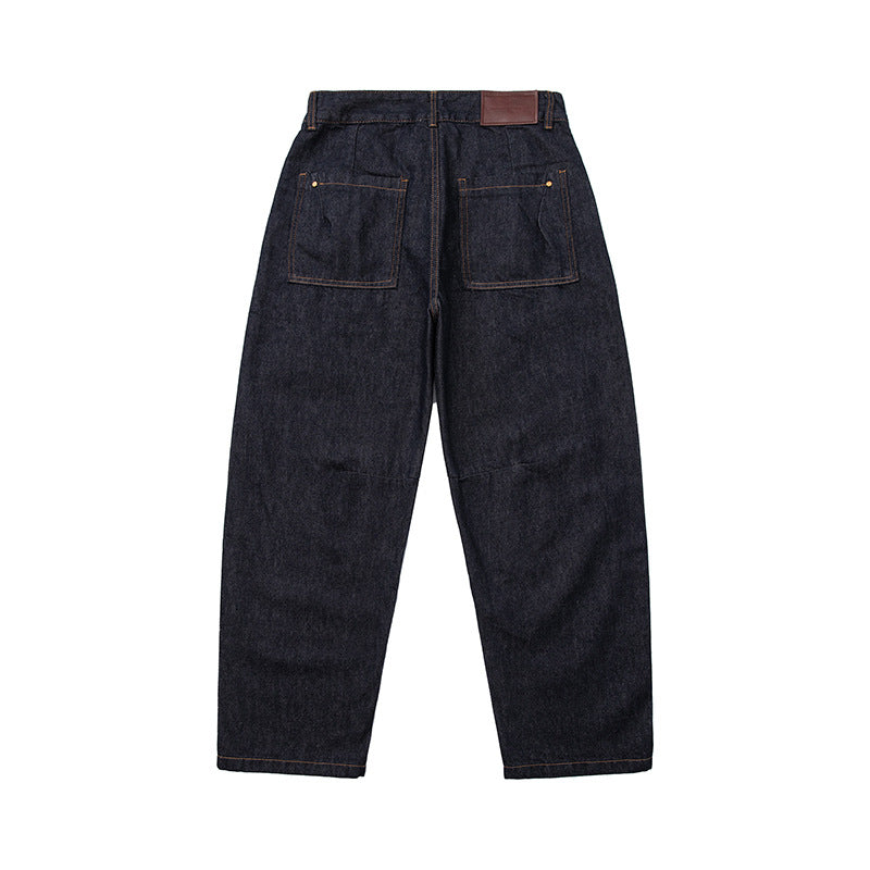 Damen High‑Waist kurzgeschnittene Jeans mit weitem Bein, Einsatznähten und Utility‑Taschen Shop Nory